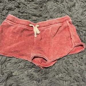 Red comfy shorts